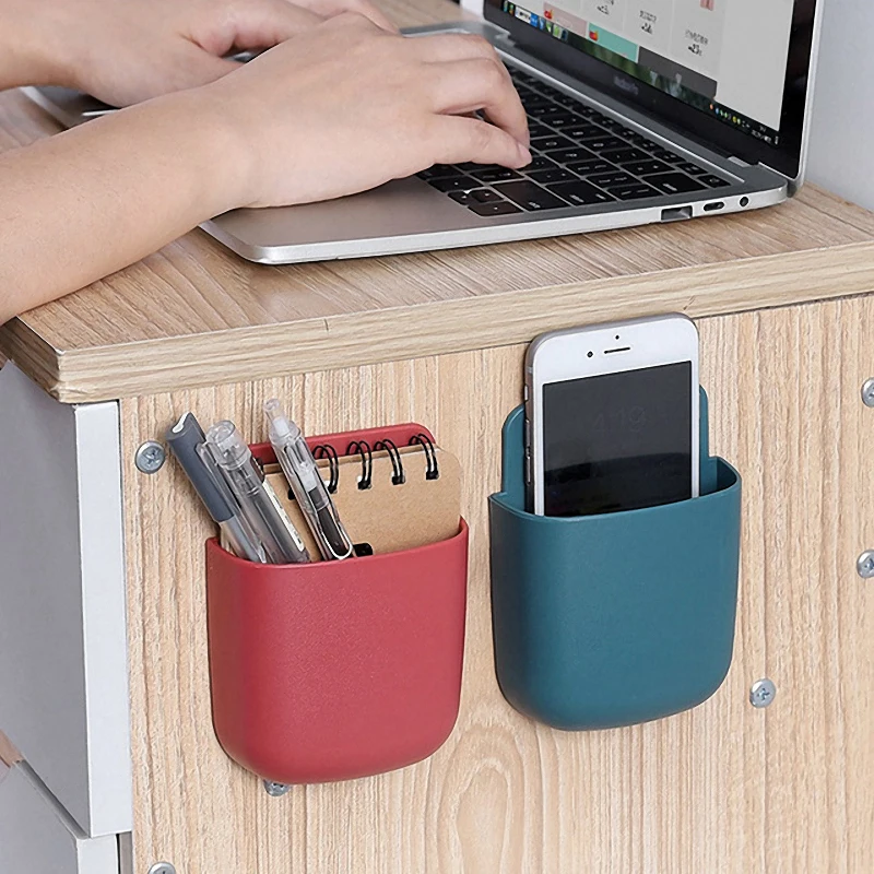 

Wall-Mounted Storage Boxes Remote Control Organizer Air Conditioning Phone Holder Remote Control TV Box Hoom Storage Tools