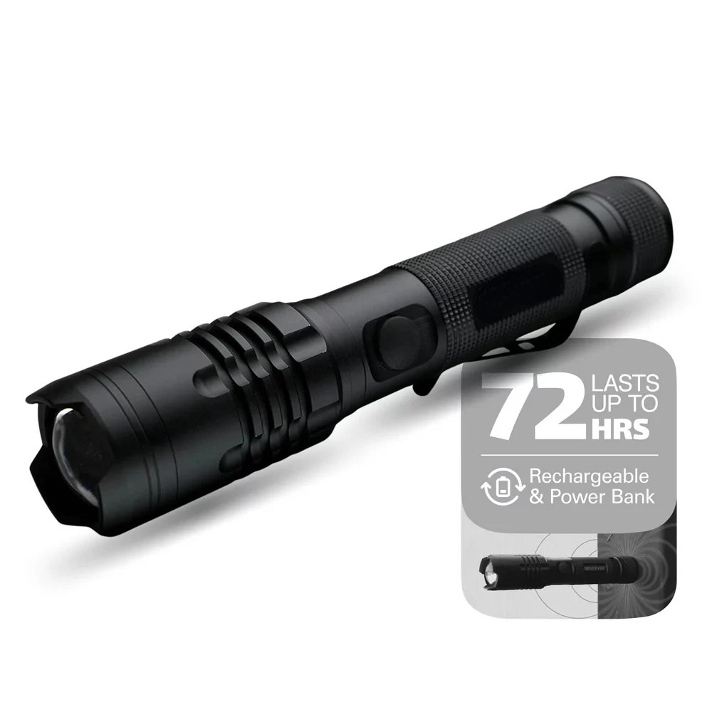 

Lumen LED Rechargeable Flashlight - Power Bank, Dual Power, Magnet, , Waterproof, Tactical, Professional-Grade Quality
