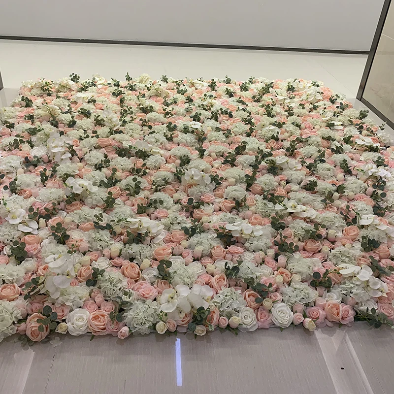 

V Wedding Floral Photography Backgrounds Flower Ceremony Wall Birthday Party 3d Orchid Rose Artificial Curtain Flower Wall Panel