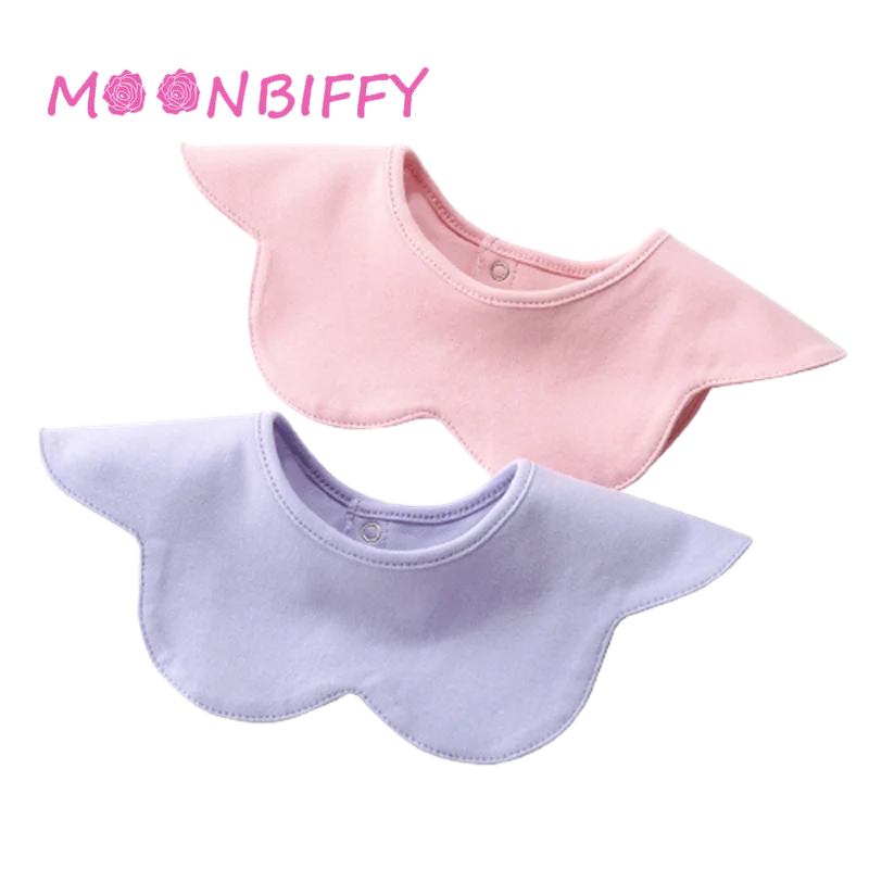 

360° Rotating Cotton Baby Bibs Petal Baby Bib Super Soft Absorbent Baby Bib Newborn Cotton Gauze Mouthwipes