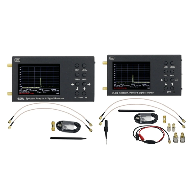 

New SA6 6Ghz Handheld Portable Spectrum Analyzer Signal Generator Wifi 2G 4G LTE CDMA GSM GPRS BDS GLONASS