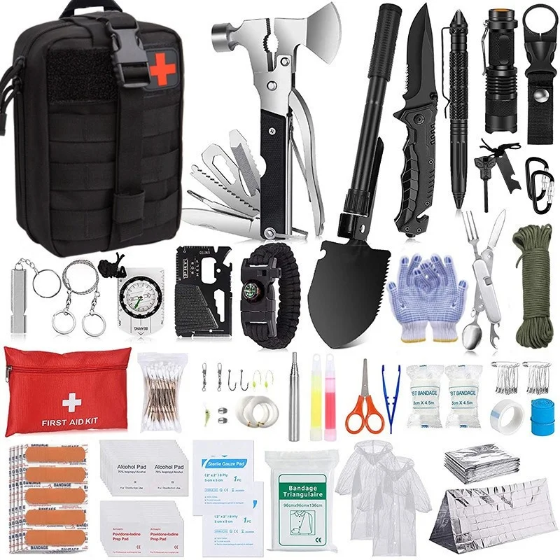

Outdoor Supplies Adventure Survival Kit Mountaineering Travel Equipment Field Camping Survival Tactical Medical Emergency Kit