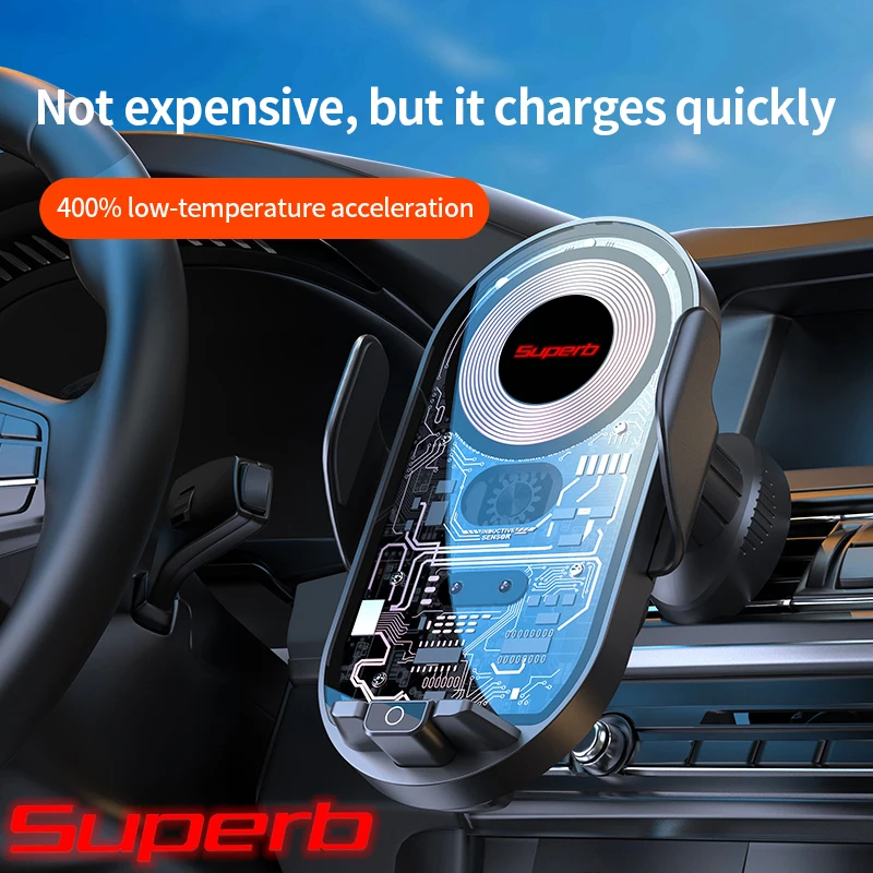 

For SKODA superb Car Phone stand wireless charger transparent outlet smart