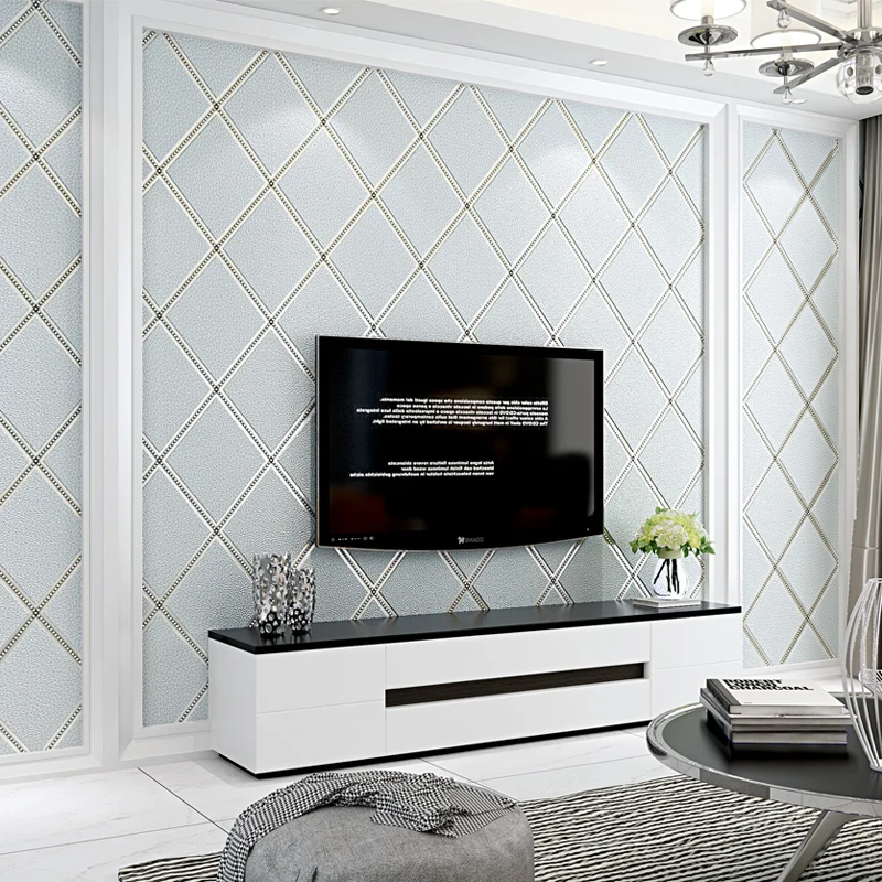 

Contemporary and contracted non-woven wallpaper bedroom 3 d european-style wallpaper sitting room TV setting wall paper