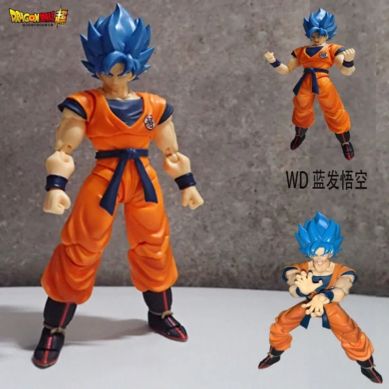 

Экшн-фигурка 17cmanime Shf Dragon Ball Z Сон Гоку синие волосы Ver. Сочлененная модель из ПВХ, фигурка, коллекционные игрушки, подарок для детей