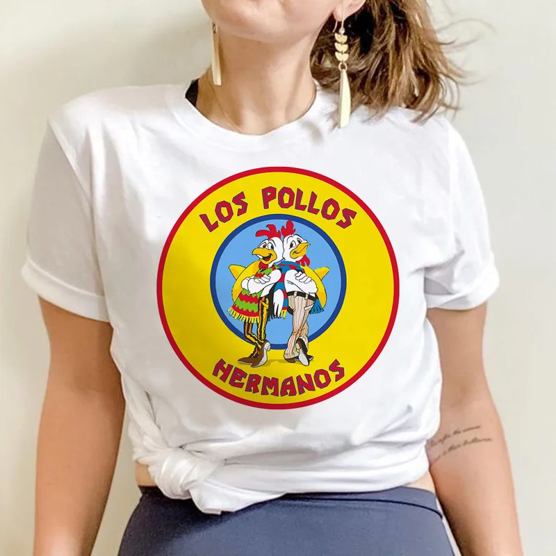 

los pollos hermanos summer top male manga y2k graphic aesthetic print clothes anime y2k