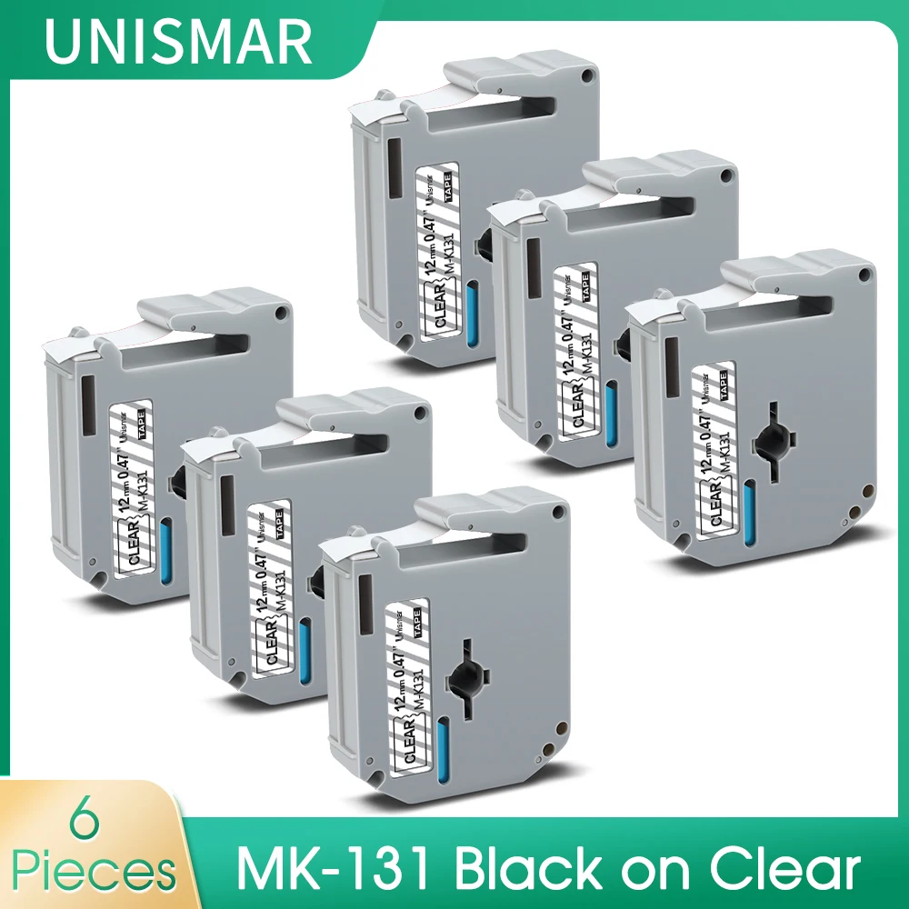 

6 шт., 12 элементов для Brother Ptouch MK131 MK 131