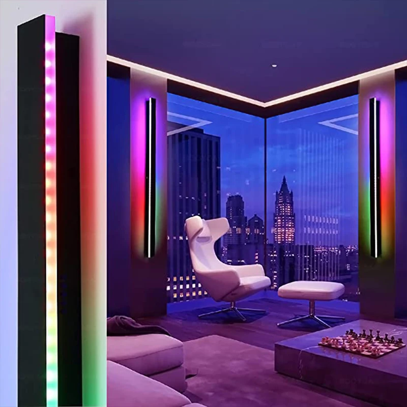 RGB цветные высокие уличные рождественские украшения 7 цветов атмосфера интерьер