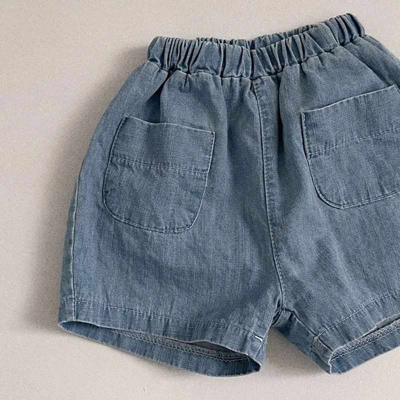 2022 Summer Boys Clothing Sets Denim Casual Suit For Kids Loose Toddler Clothes Sets Shirts+shorts 2pcs Outfits