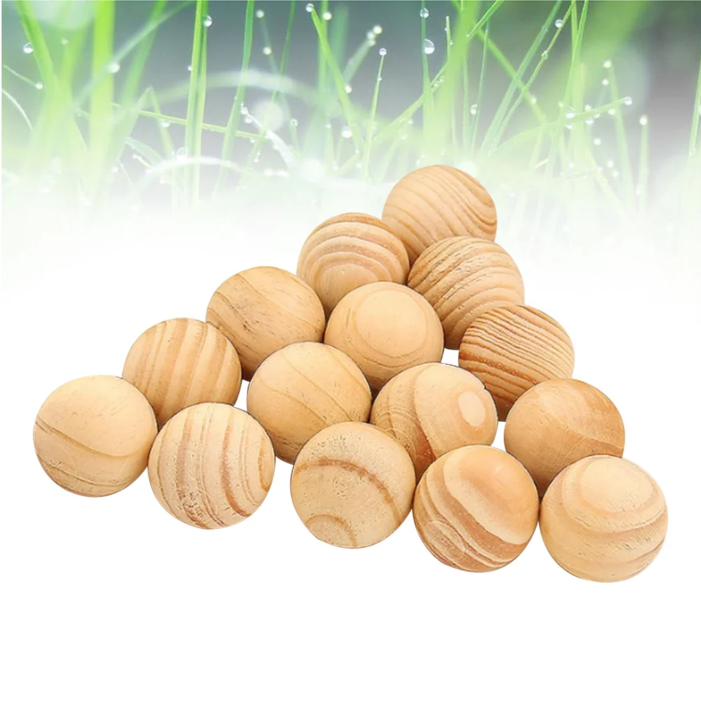 

50 Pcs Fragrant Wood Balls Supplies Ball Fragrant Wood Balls Natural Log Bug Wardrobe