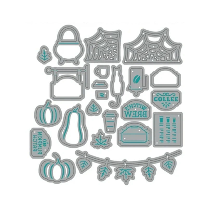 

Pumpkin Spice Market Cart Cutting Dies for New September 2022 Scrapbooking Paper Making Embossing Frame Craft Card no Stamps