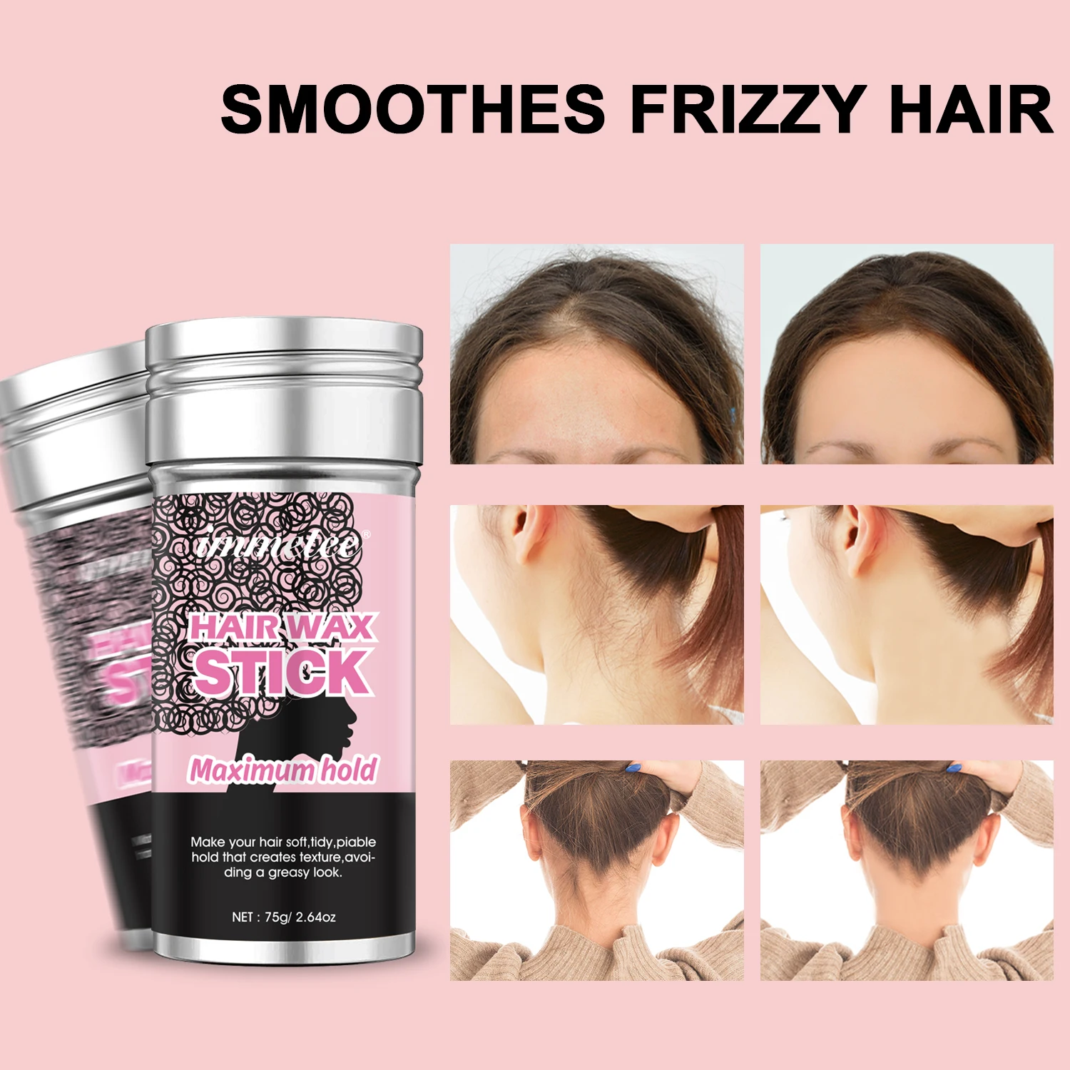 Professional Broken Hair Styling Stick Hair Wax Finishing Cream Not Greasy Rapid Control Gel Frizz Fixed Fluffy Styling Wax