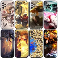 japan naruto anime phone case for samsung galaxy a01 a02 a10 a10s a20 a22 4g 5g a31 carcasa silicone cover black back