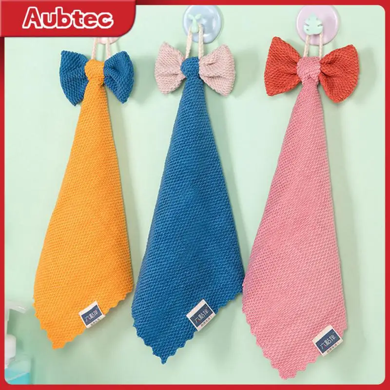 

Highly Absorbent Wipe Towels Easy To Hang Cute And Playful Design High Density Coral Velvet Towels/bath Towels/bathrobes Bows
