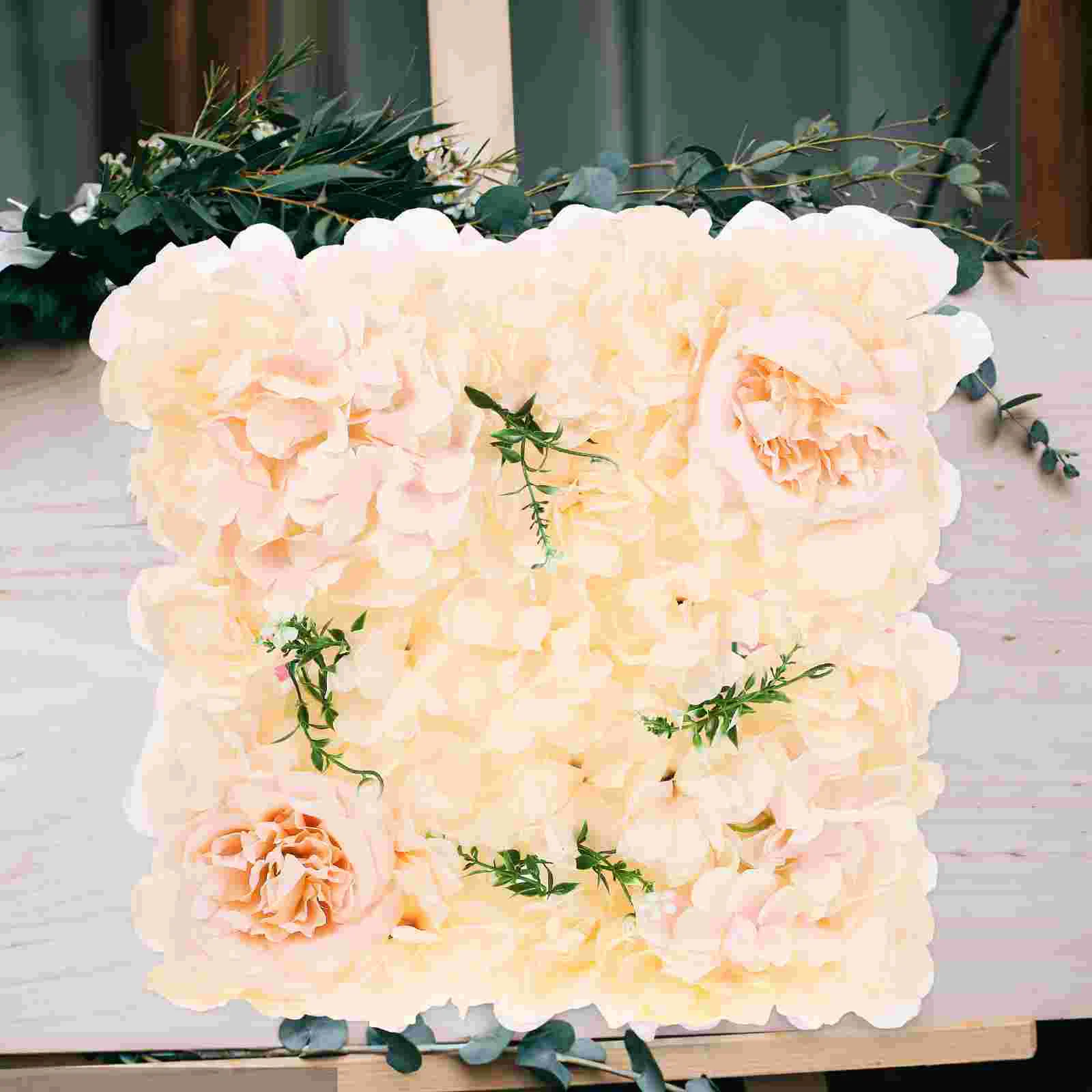 

Flower Panel Backdrop Decor Wall Silk Wedding Flowers Decorative Artificial Rose Faux