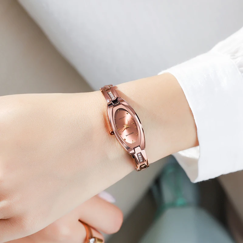 Luxury Brand Slim Watch Women Gold Original Quartz Hand Clock Girlfriend Gift Waterproof Elegant Steel Small Wristwatch Ladies