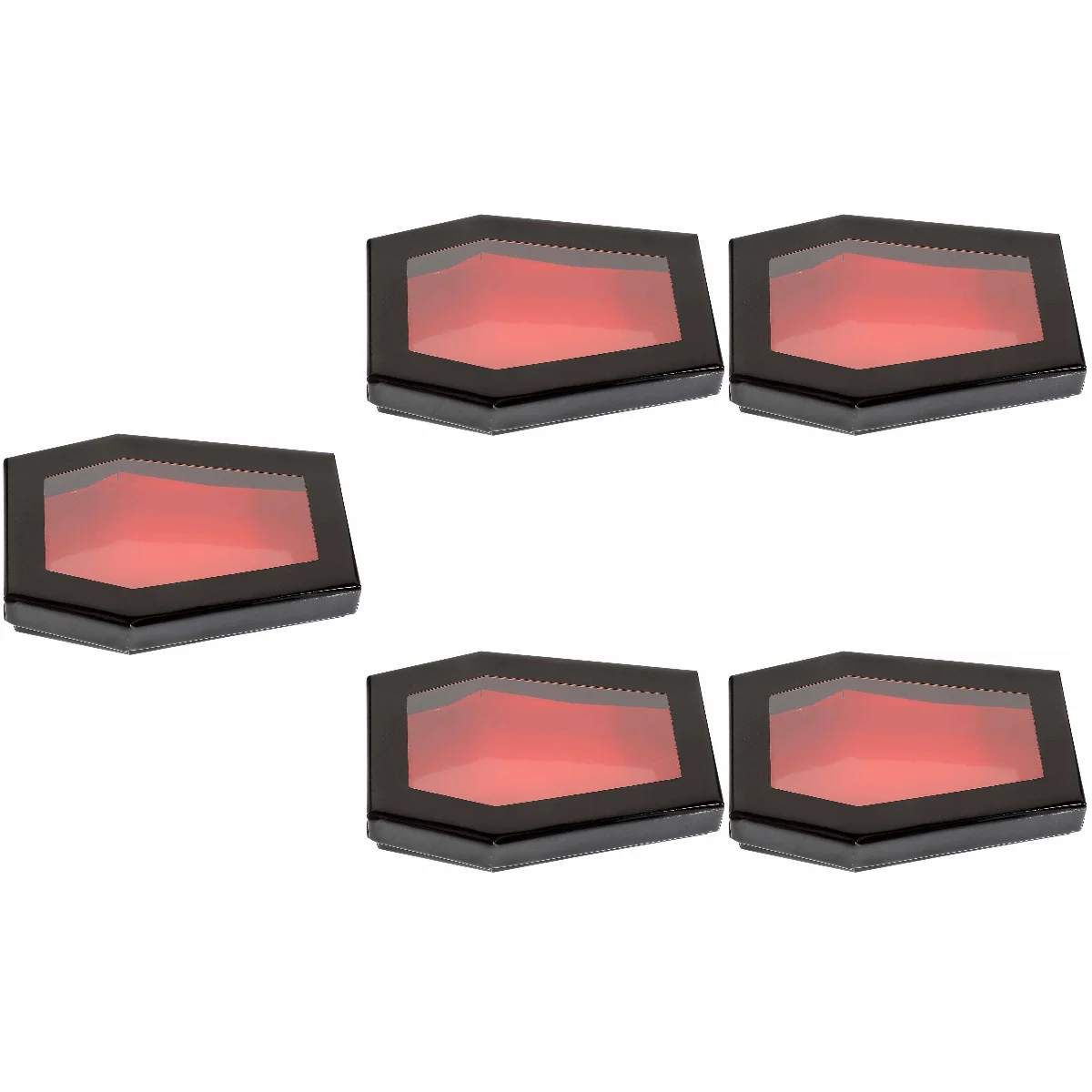 

5x Empty Convenient Coffin Shaped Portable Eyelash Box False Eyelash Case False Eyelash Box
