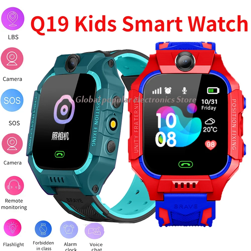 

Kids Smart Watch New Sim Card Smartwatch for Children SOS LBS Call Phone Camera Voice Chat Photo Waterproof Boys Girls Gift Q19