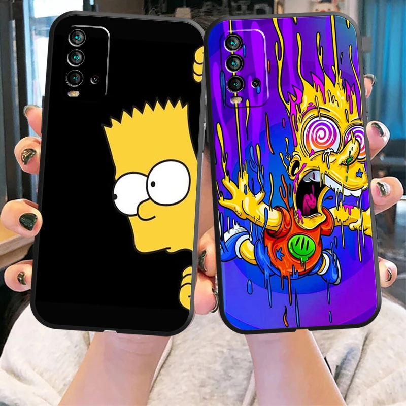 

The Simpsons Phone Case For Xiaomi Redmi 9 9T 9AT 9A 9C Note 9 Pro MAX 5G 9T 9S 10S 10 Pro MAX 10T 5G Funda Back Liquid Silicon