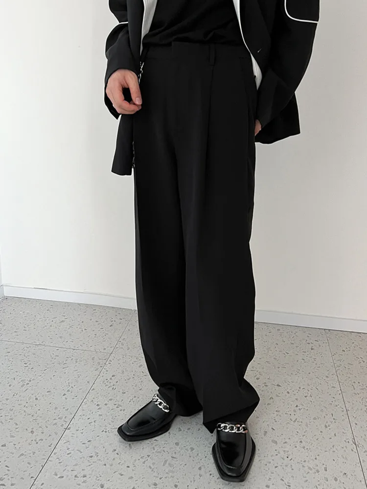 

SYUHGFA Men's Wear 2022 Autumn Solid Color Slim Casual Straight Suit Pants For Male Koren Streetwear All-match Simple Trousers