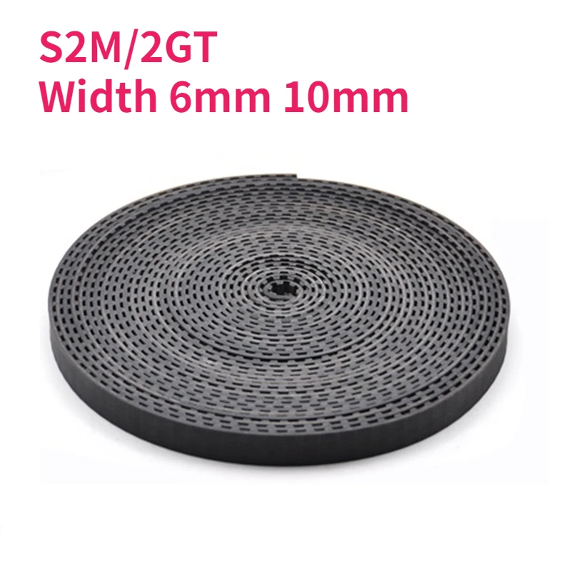 

1 метр S2M/2GT открытый ремень ГРМ, резиновый ремень шириной 6 мм 10 мм для 3D-принтера