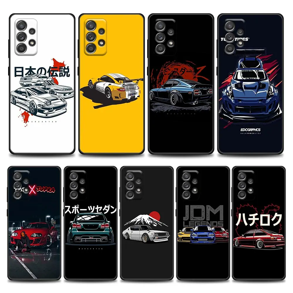 

Sports Car JDM Drift Phone Case for Samsung A01 A02 S A03s A11 A12 A21s A32 5G A41 A72 5G A52s 5G A91 Soft Silicone