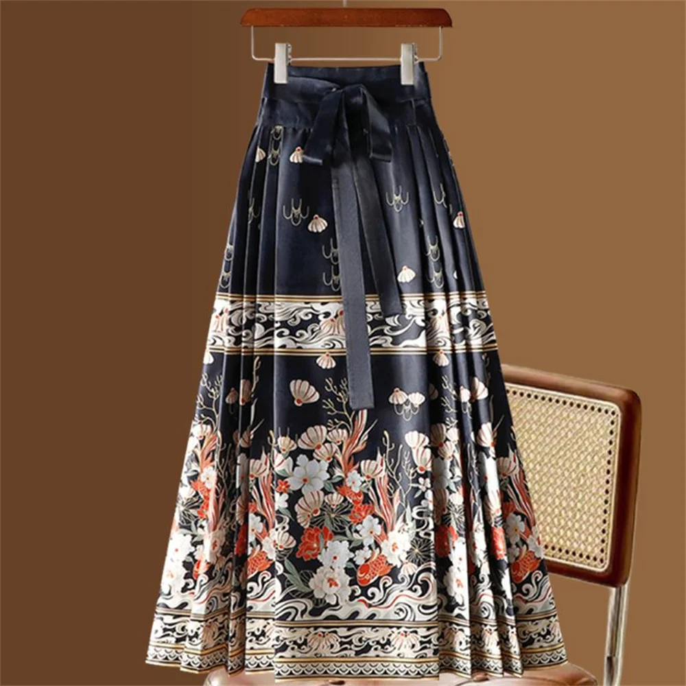 Новая юбка в китайском национальном стиле с изображением лошади женская новая