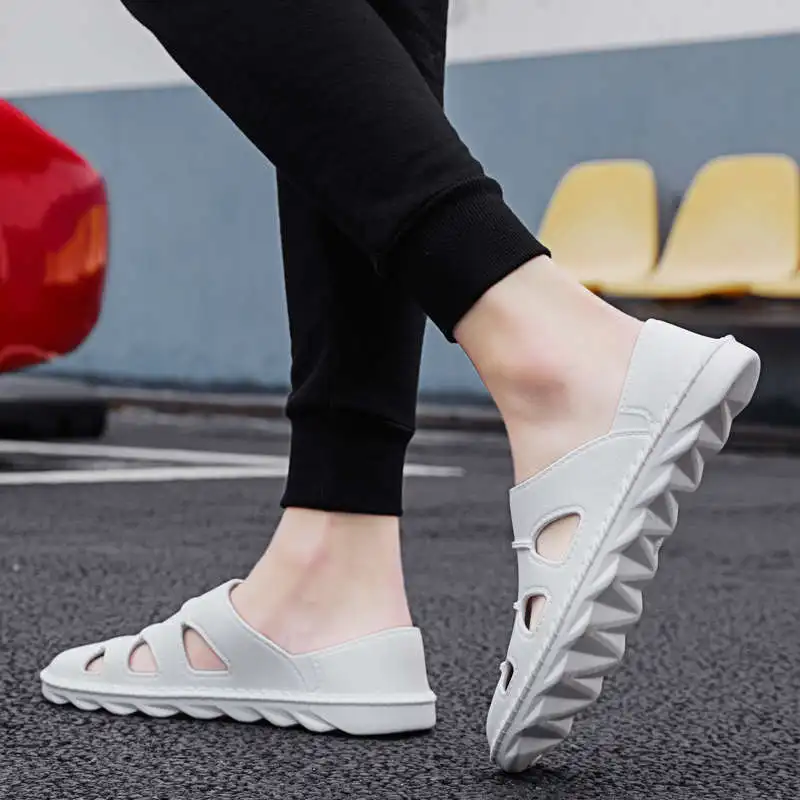 

Schue Men Sandals Leather Wedge Heels Men's Flip Flops For Summer Casual Leather Summer Shoes Men Sneakees Man Sneaker Tennis