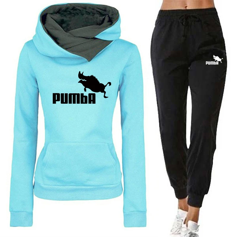 

Women's Suits Set 2 Elegant Pieces Hooded Sweatshirts Sweatpants Loungewear Women Autumn Suit for Fitness Home Suit for Women