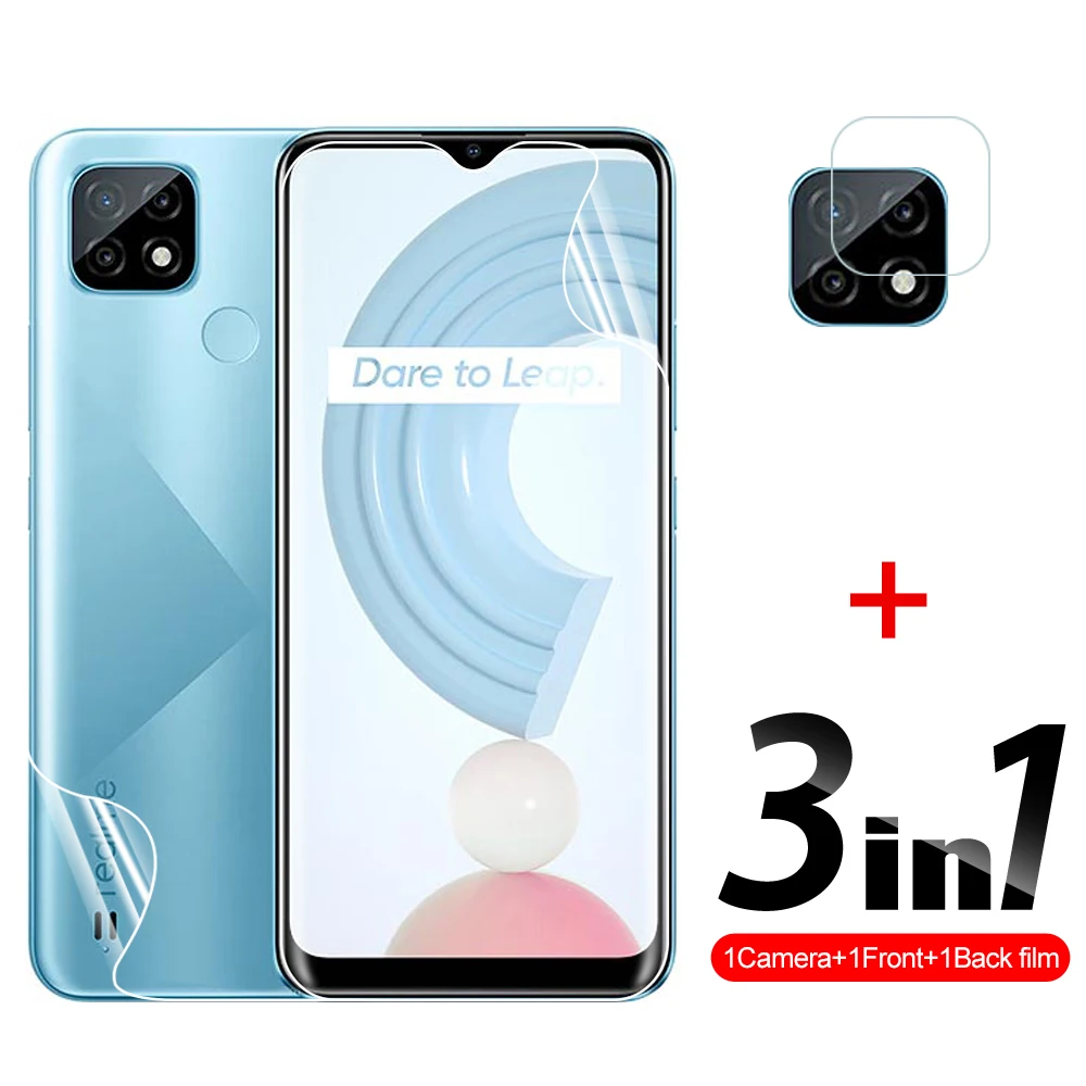 

Гидрогелевая защитная пленка 3 в 1 для объектива OPPO Realme C21Y C21 C20A C25 C25S C15 C11 2021 Y 6,5 Защитная пленка RMX3261