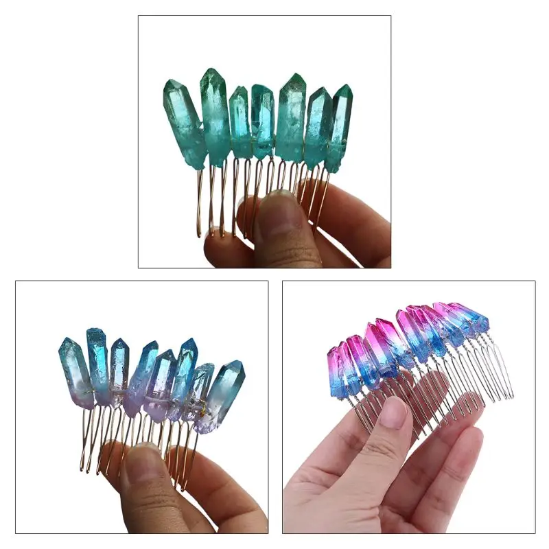 Романтическая градиентная красочная ручная работа кварцевая Хрустальная