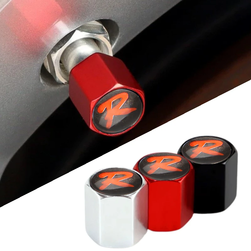 Стайлинг автомобиля колпачок на стержни клапана колеса для R Logo Toyota Audi A3 VW Scirocco Golf