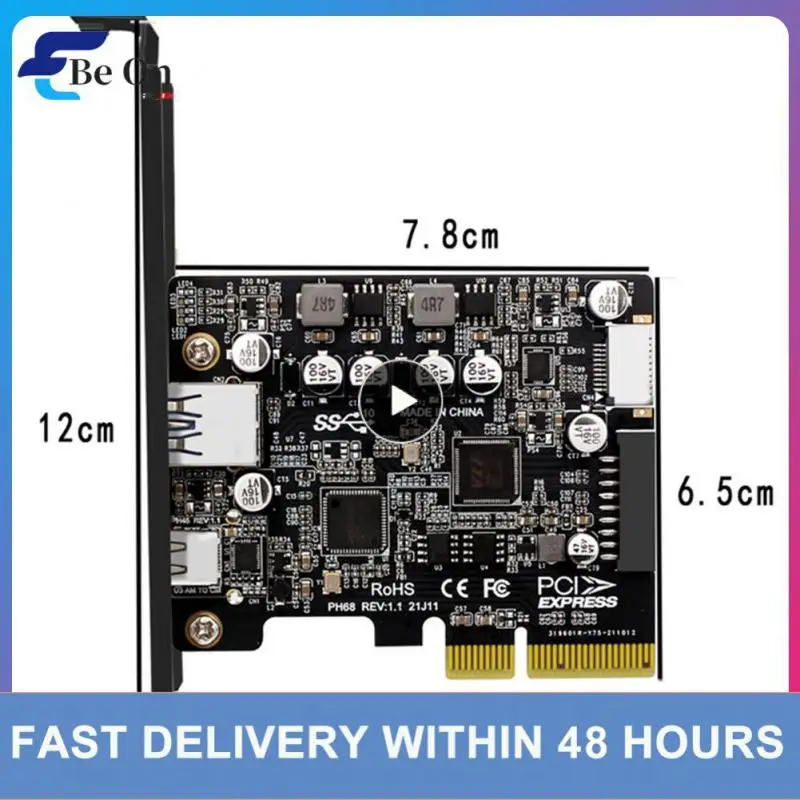

1/2/3PCS 3.0 To USB 3.2 Gen2 Type-C 10Gbps Data Transfer Quick Charge USB-C Controller PCI-E Type E 19P 20P Type E Card