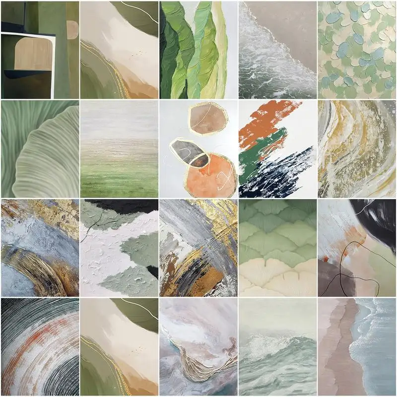 

CHENISTORY Abstract Painting By Numbers Light Green Series Pictures Handpainted Pictures By Numbers Paintings Number Home Decor