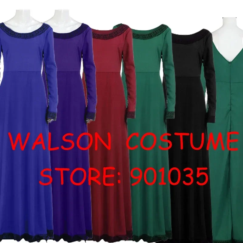 Классическое винтажное женское средневековое платье для косплея готическое