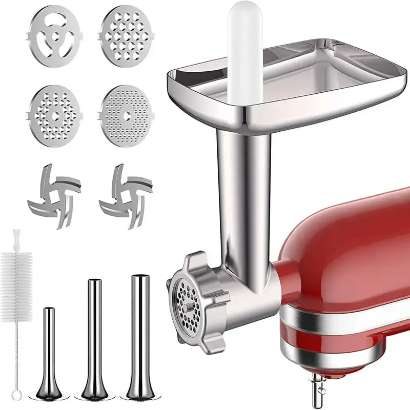 

Grinder Attachment, 4 Grinding Plates, 3 Sausage Tubes