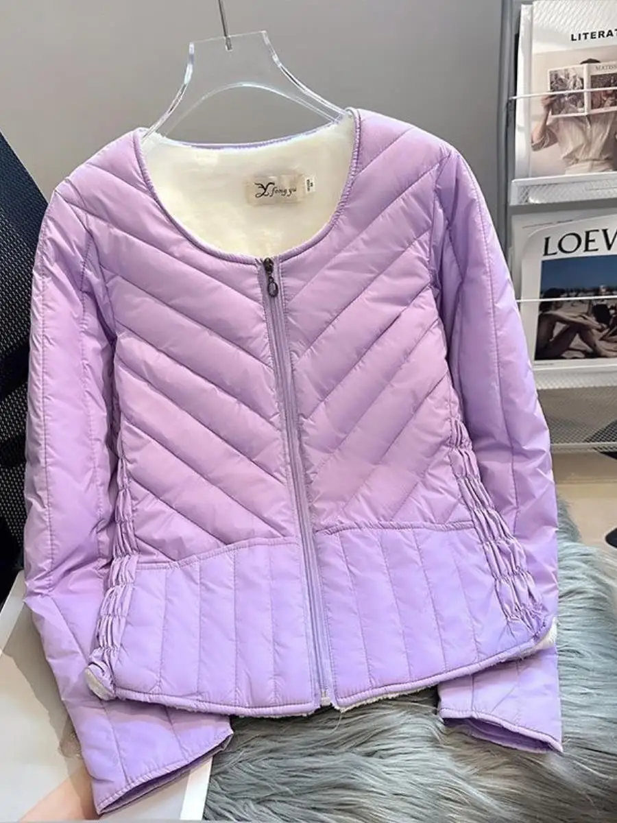 Cotton-Padded Jacket Winter Inner Wear Base Cotton-padded jacket Close-Fitting Warm Outerwear Fleece-lined Thickened Down Cot... |