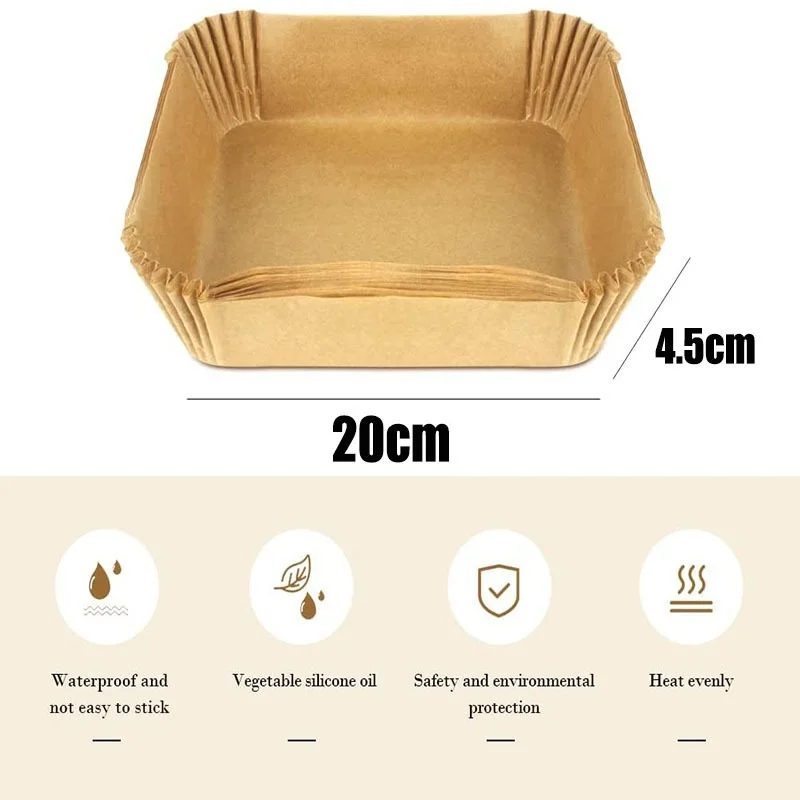 100 шт. одноразовая фритюрница бумажный вкладыш антипригарный инструмент для