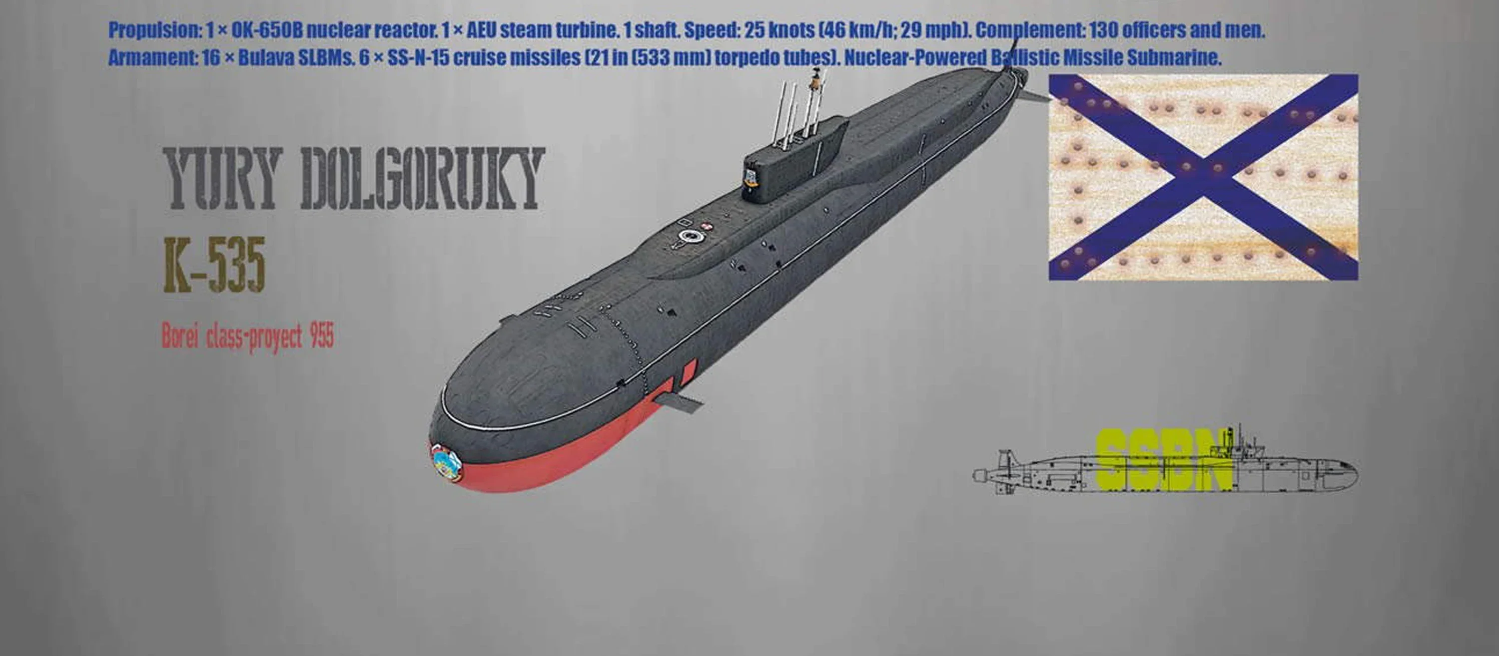 Русская футболка Borei Class Nuclear Submarine SSBN Yury Dolgoruky. Повседневные футболки из 100% хлопка с коротким рукавом, свободный топ, размер S-3XL (art.: 3920cef55d2dc) - 3920cef55d2dc