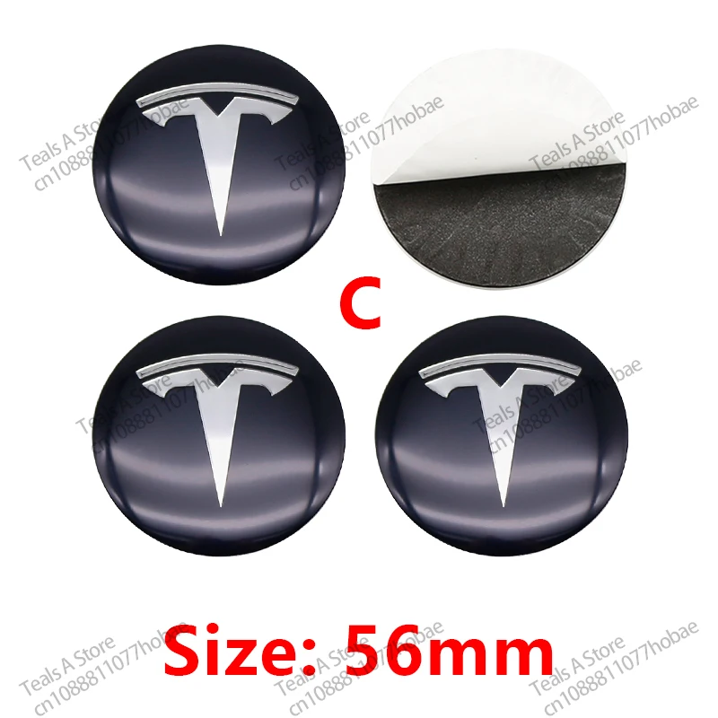 

4 шт., 56 мм, крышка ступицы Tesla, центральная крышка, логотип, наклейка для Tesla Model 3 Y S X, персонализированная автомобильная наклейка, автомобильные аксессуары