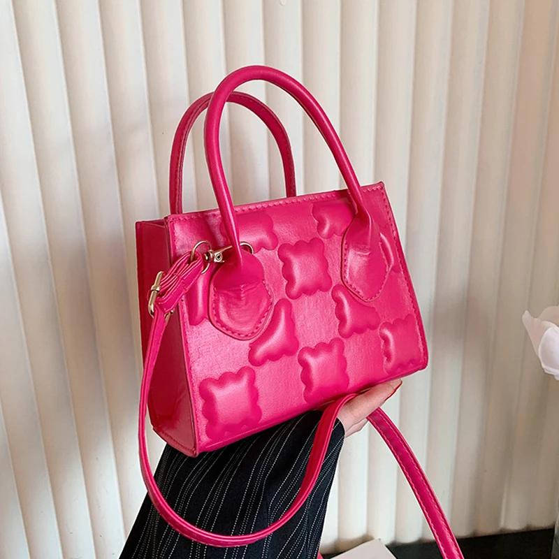 

Fashion Biscuit Embossing Crossbody Bag For Women PU Leather Travel Ladies Solid Shoulder Female Bag Handbags