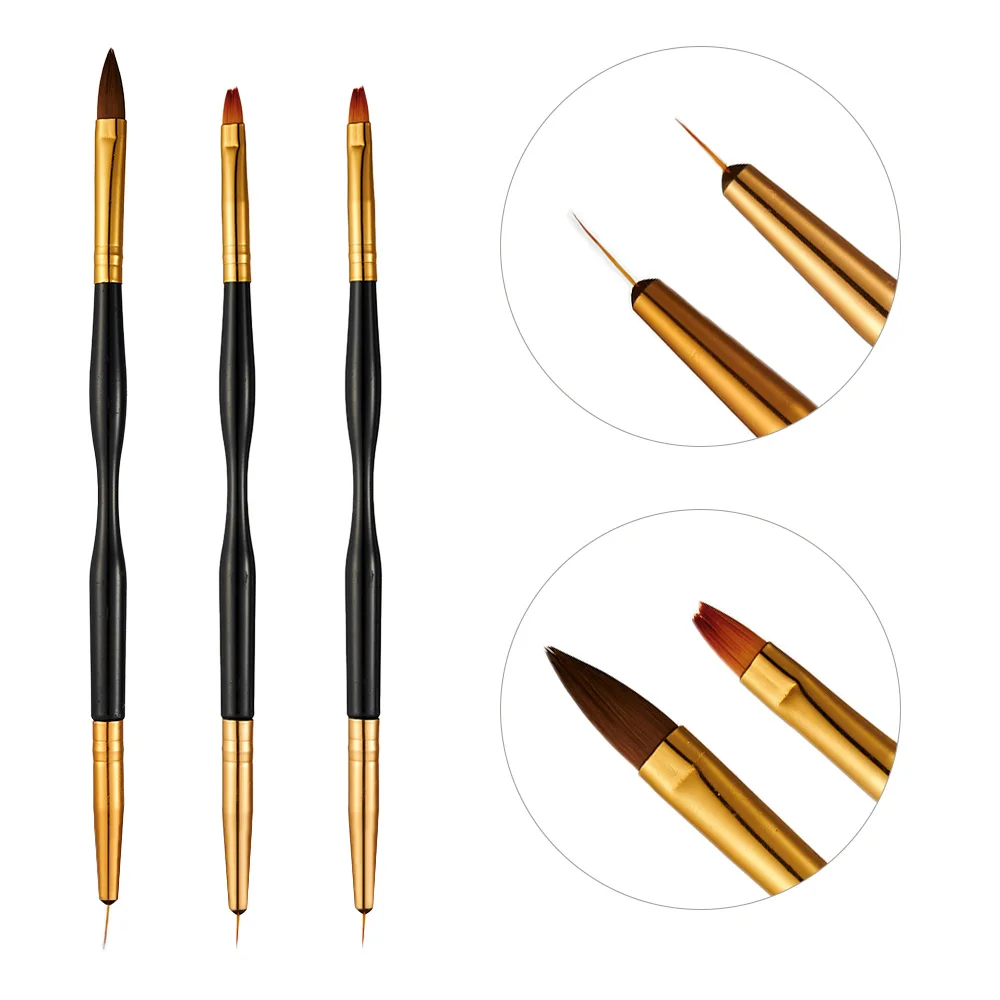 

Двусторонняя Кисть для ногтей, 1 шт., ручка для рисования линий, ручка с двумя головками для маникюра, ручка «сделай сам», идея для рисования ц...