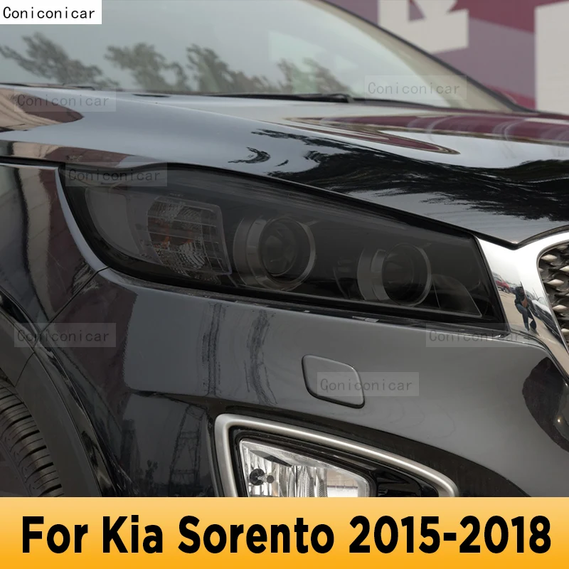 

Car Headlight Protection Smoked Black Tint Anti-Scratch Protective Film TPU Stickers For KIA Sorento 2015-2018 Accessories