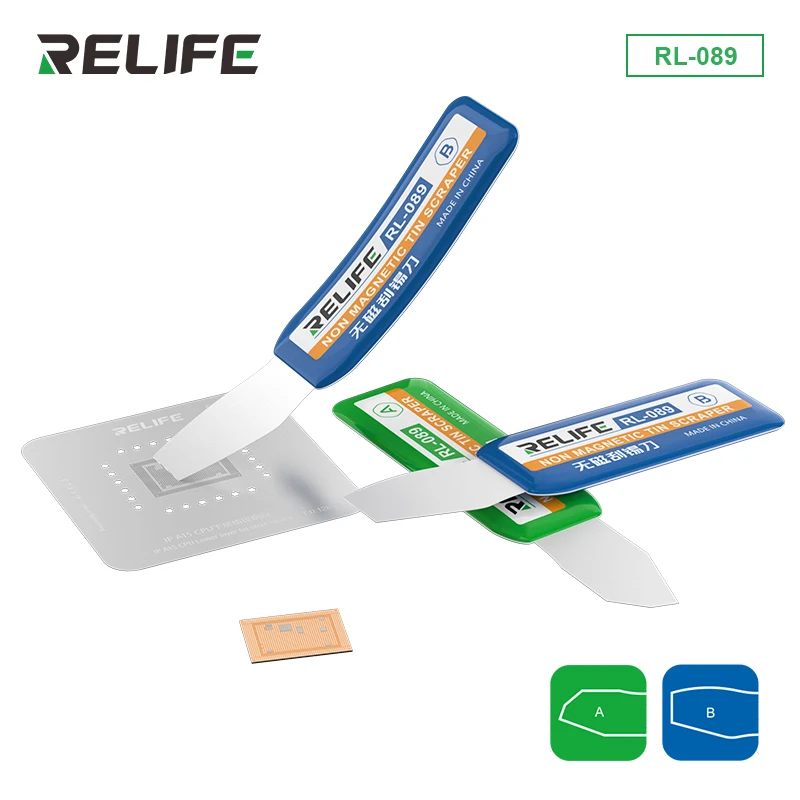

RL-089 Non-magnetic Tin Scraper For Mobile Phone Electric Motherboard/CPU/IC Scraping Tin Evenly And Smoothly