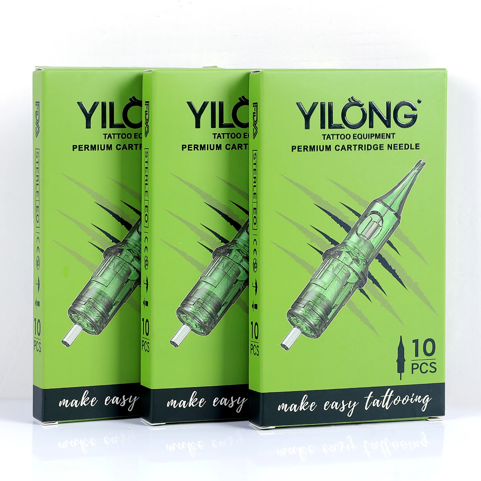 10 шт. Иглы для татуировок YILONG 0.3 мм, профессиональные одноразовые картриджи с мембраной для безопасного использования (art.: 3920d8da69005) - 3920d8da69005