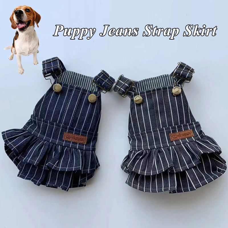 

Dog Denim Skirt Pet Suspender Skirt Summer Dress For Dogs Clothing Chihuahua Small Breeds Dog Dress Poodle York Pomeranian Dress