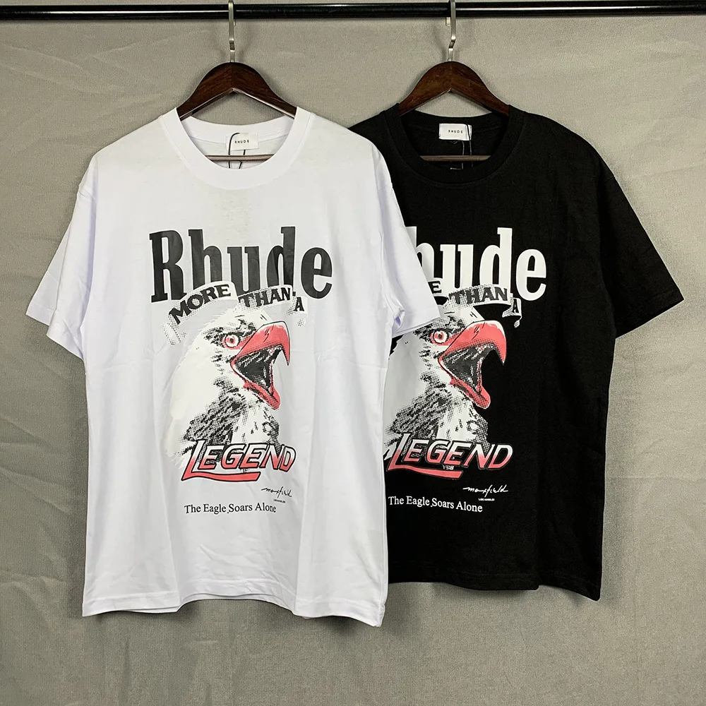 

Rhude T Shirt Men Women Formula Racing Classic Sunset Print 1:1 Short Sleeve T-Shirt Black White S-2XL Casual Graphic T Shirts