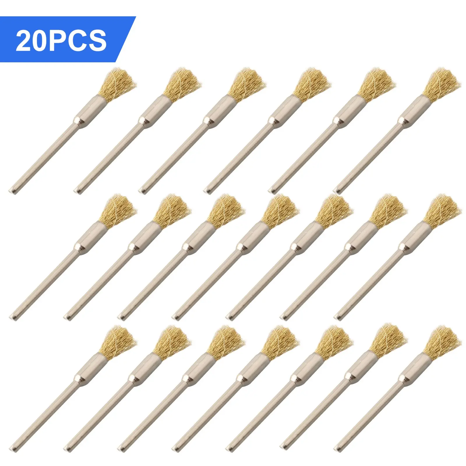 20 шт. 5 мм латунные вращающиеся щетки для полировки карандашей электрической