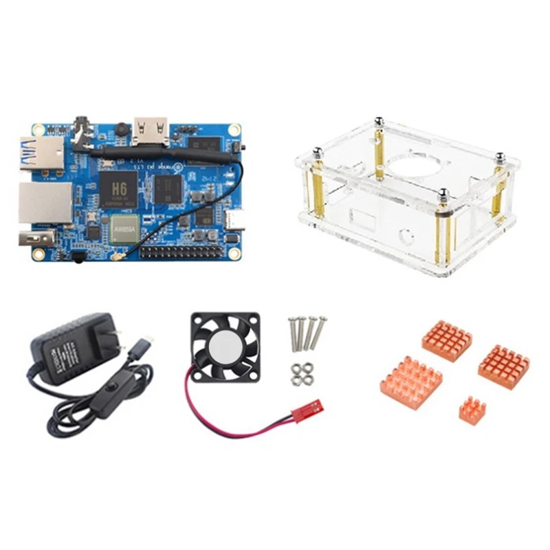 

For Orange Pi 3 LTS Development Board Allwinner H6 2GB+8GB Memory Support Android Linux Programming Motherboard US Plug