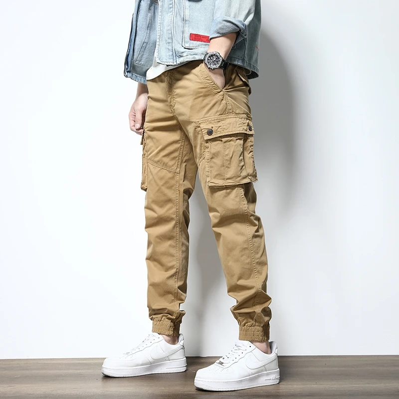 Streetwear Fashion Men Jeans Malachite Green Big Pocket Casual Cargo Pants Hombre Hip Hop Joggers Men Wide Leg Loose Trousers